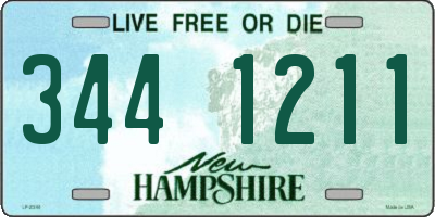 NH license plate 3441211