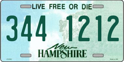 NH license plate 3441212