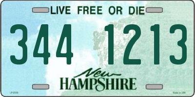 NH license plate 3441213