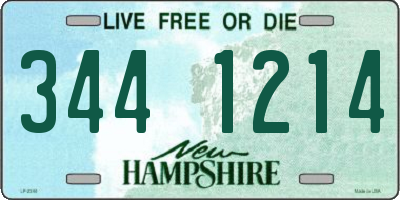 NH license plate 3441214