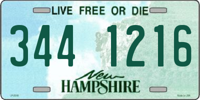 NH license plate 3441216