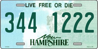NH license plate 3441222