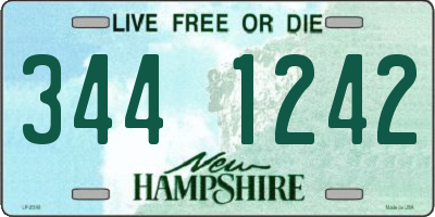 NH license plate 3441242