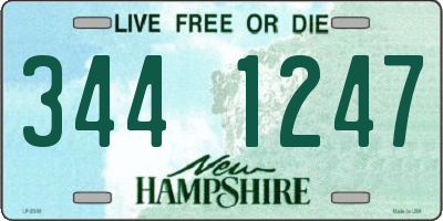 NH license plate 3441247