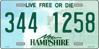NH license plate 3441258