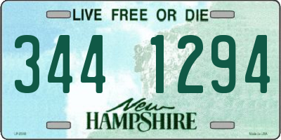 NH license plate 3441294