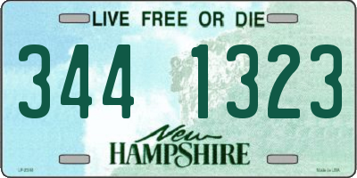 NH license plate 3441323
