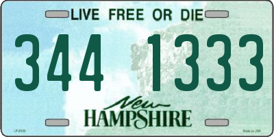 NH license plate 3441333