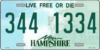 NH license plate 3441334