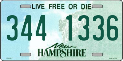NH license plate 3441336