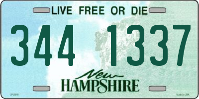NH license plate 3441337
