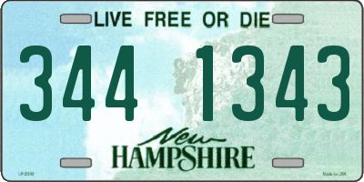 NH license plate 3441343