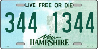 NH license plate 3441344