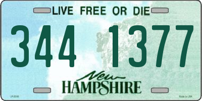 NH license plate 3441377