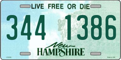 NH license plate 3441386