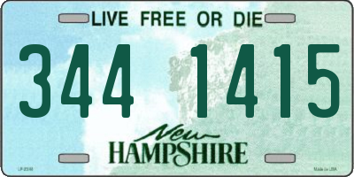 NH license plate 3441415