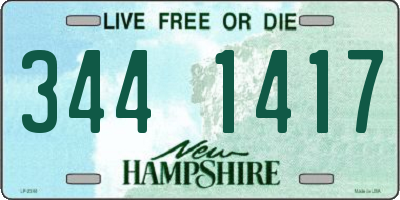 NH license plate 3441417