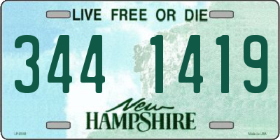 NH license plate 3441419