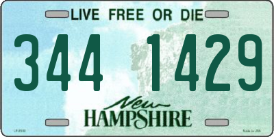 NH license plate 3441429