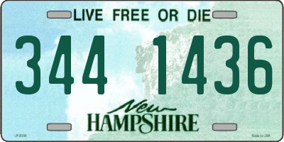 NH license plate 3441436