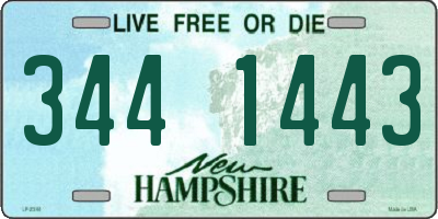 NH license plate 3441443