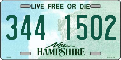 NH license plate 3441502