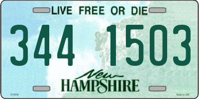 NH license plate 3441503