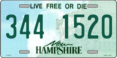NH license plate 3441520