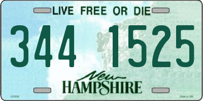 NH license plate 3441525