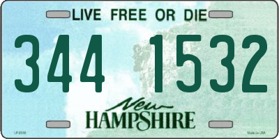 NH license plate 3441532