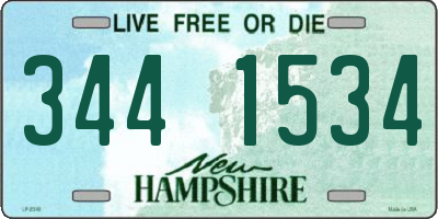 NH license plate 3441534