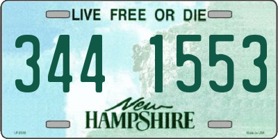 NH license plate 3441553
