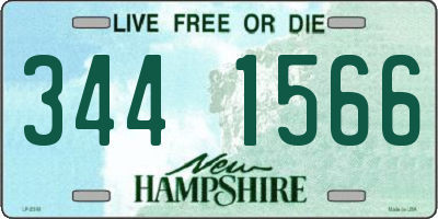 NH license plate 3441566