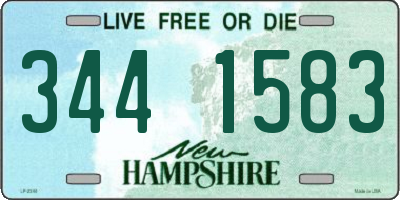 NH license plate 3441583