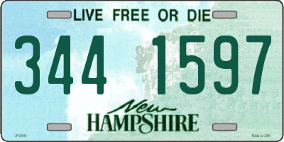 NH license plate 3441597