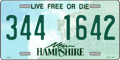 NH license plate 3441642