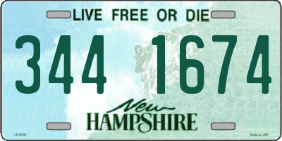NH license plate 3441674