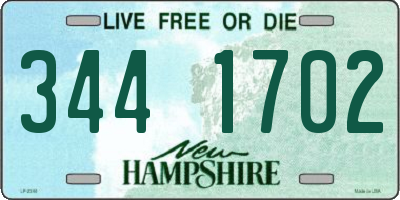 NH license plate 3441702