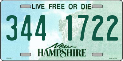 NH license plate 3441722