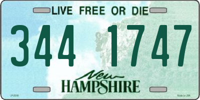 NH license plate 3441747