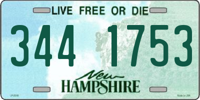 NH license plate 3441753