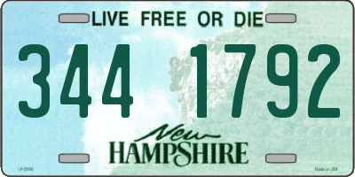 NH license plate 3441792