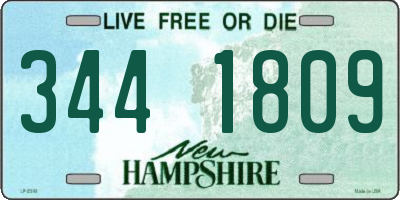 NH license plate 3441809