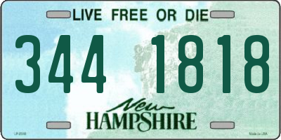 NH license plate 3441818