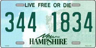 NH license plate 3441834