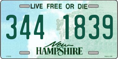 NH license plate 3441839