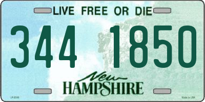 NH license plate 3441850