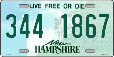 NH license plate 3441867
