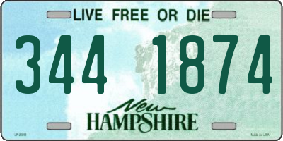 NH license plate 3441874