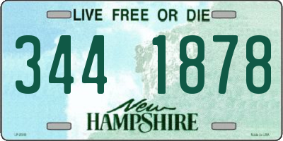 NH license plate 3441878